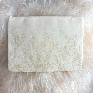 DIOR Beauty Cream Floral Cosmetics Pouch